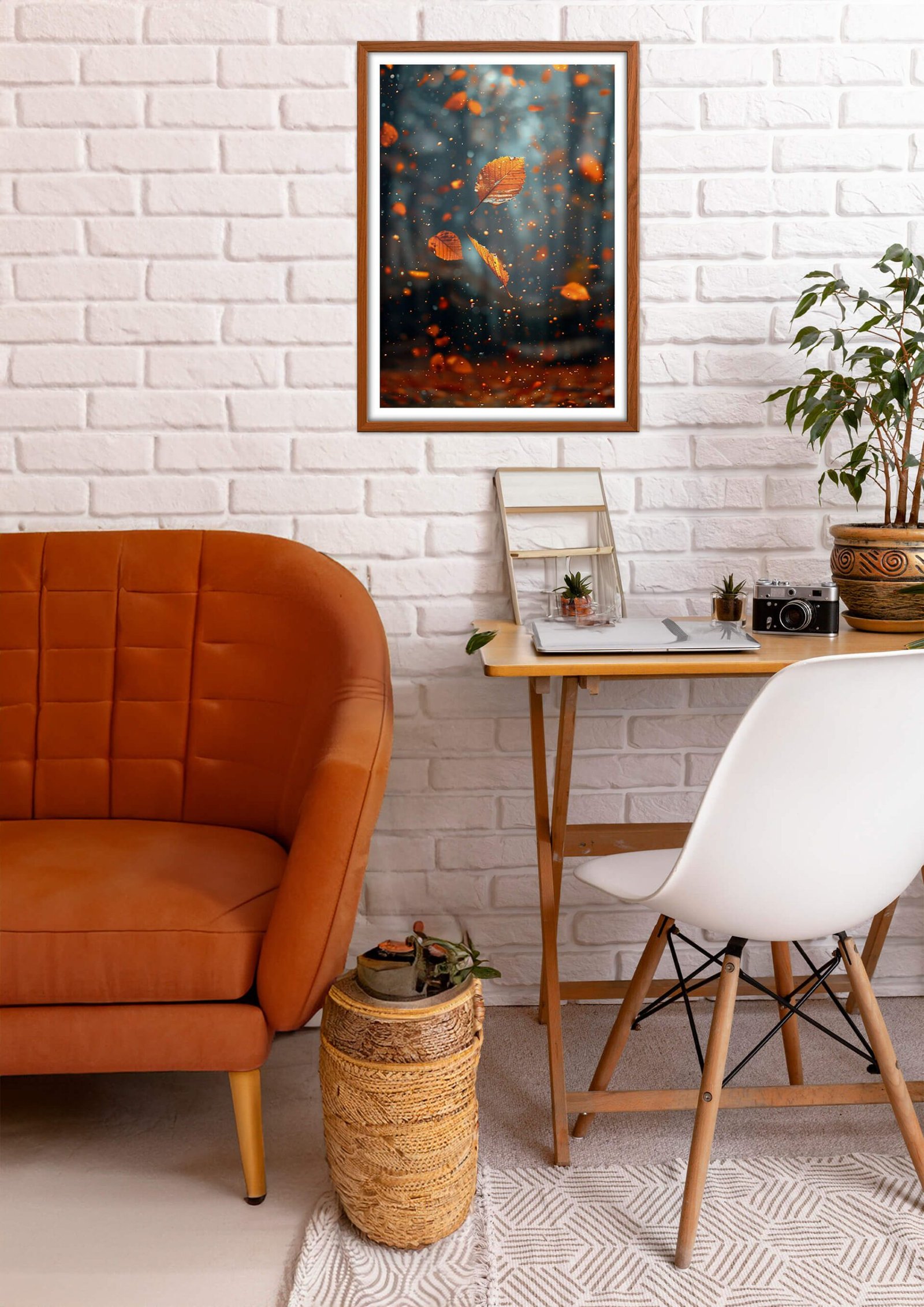 Quadro Decorativo Ballet Outonal: A Valsa das Folhas - Imagem 2