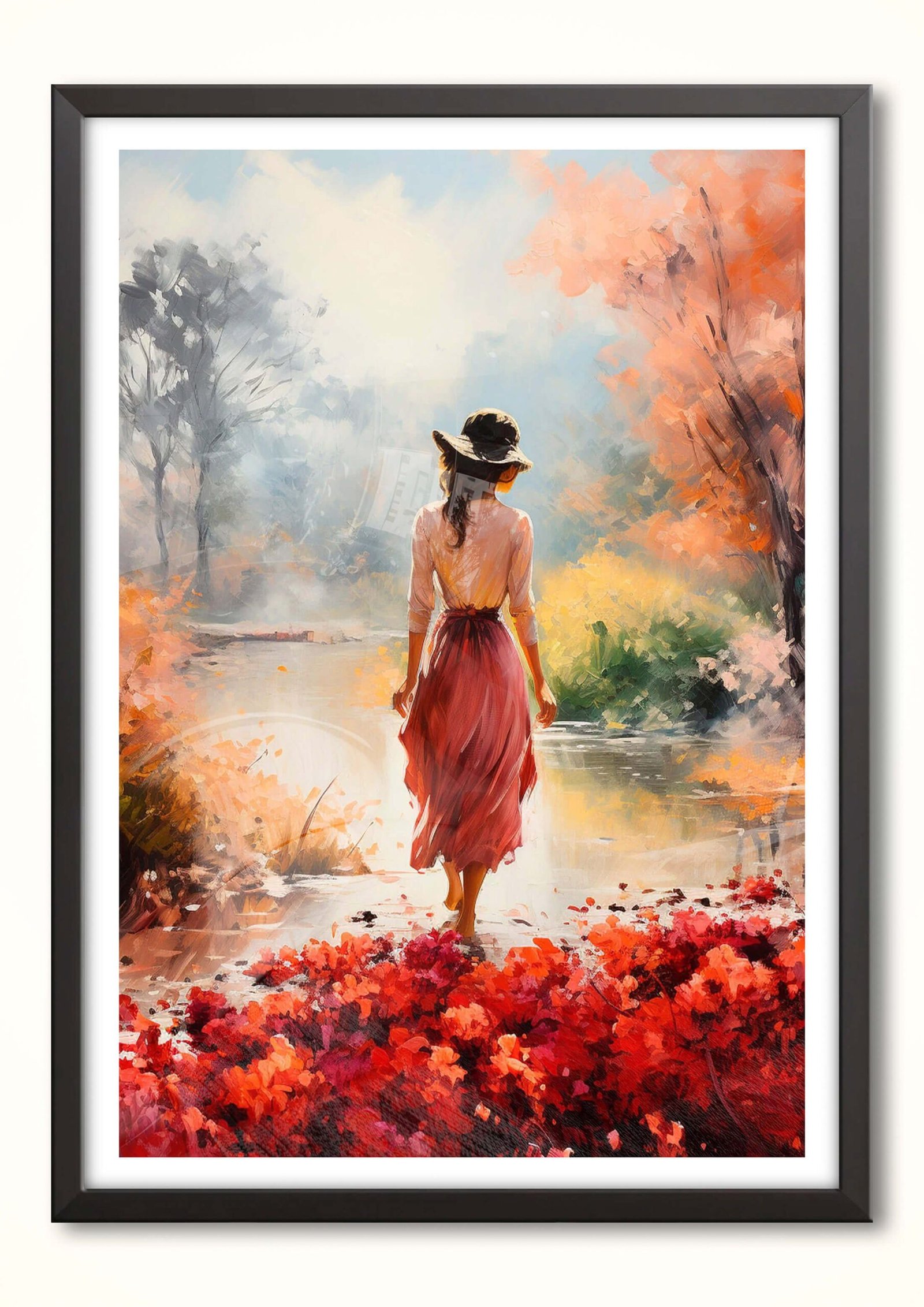 Quadro Decorativo Caminho Entre Flores
