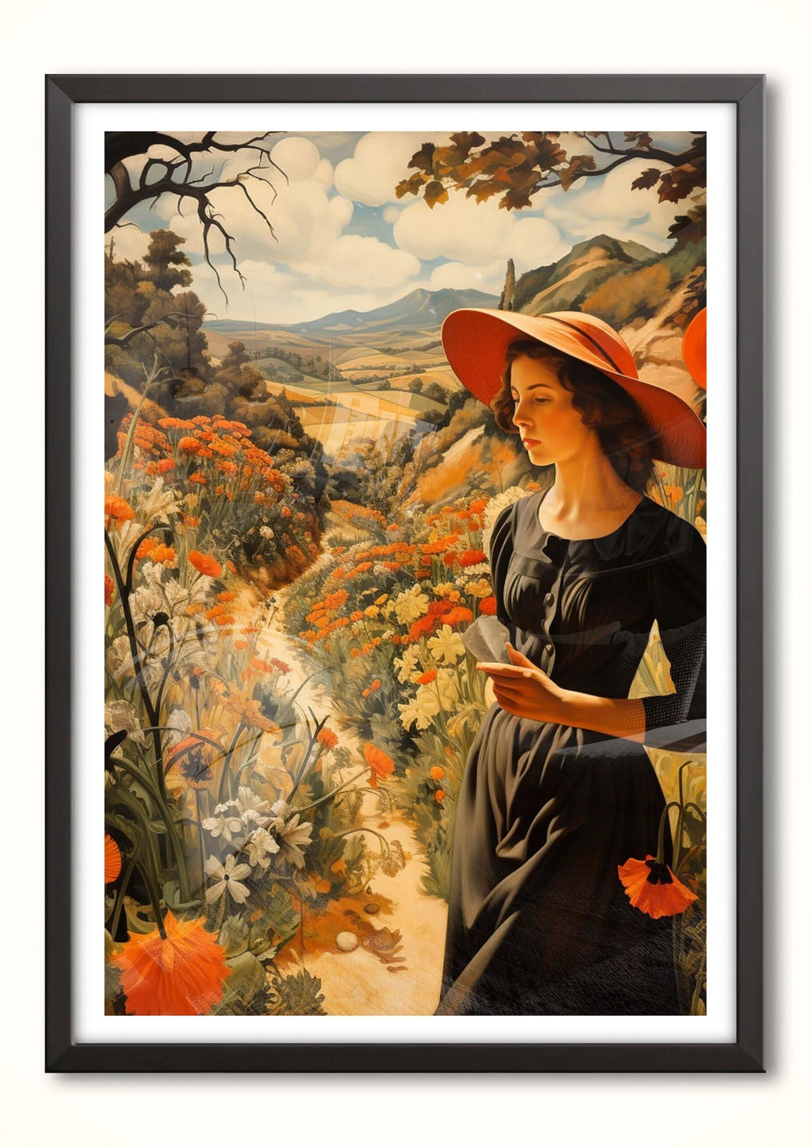 Quadro estilo contemporâneo Reflexões do Campo